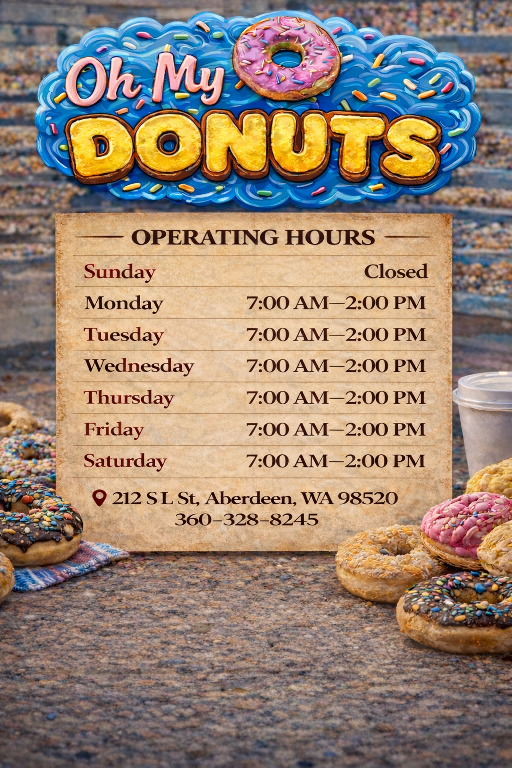 Oh My Donuts - Operating Hours